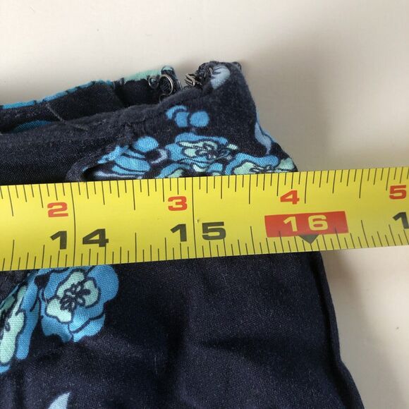 Free People Women's Blue Floral Midi Faux Wrap Skirt with Slit Size 10 - Picture 6 of 14